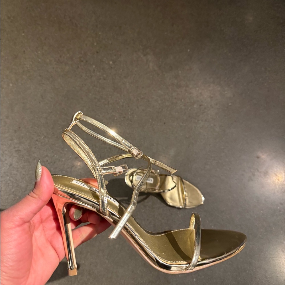 Champagne Gold Strappy Heels